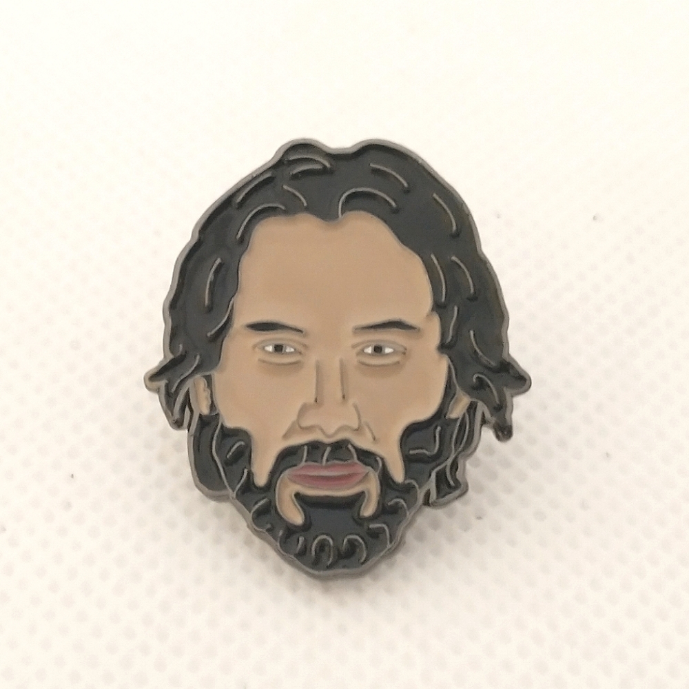 🧁 3/$30 Keanu's Face Enamel Pin NEW